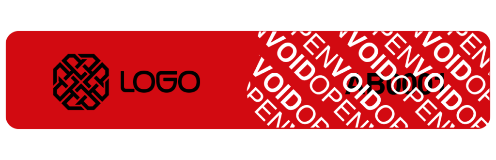 Etykieta z nadrukowanym logo
